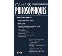 Nelson Goodman (Cahiers Philosophiques, n° 184 1/2026)