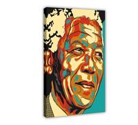 Nelson Mandela 4 Impression sur toile pour salon, chambre à coucher, style cadre, 40 x 60 cm