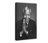 Nelson Mandela Poster sur toile pour chambre à coucher, paysage sportif, décoration de bureau, cadeau, impression sur toile, peinture pour salon, chambre à coucher, cadre style 27, 20,3 x 30,5 cm