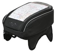 Nelson-Rigg NR-150 Route 1 Journey Highway Cruiser Sac de réservoir magnétique Compatible avec Harley Davidson, Indian, Honda, Yamaha, Suzuki et Plus Encore Noir/Gris