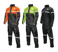 Nelson-Rigg Stormrider Rain Suit (Black/Orange, X-Large) by Nelson-Rigg
