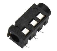 Nelsonerty 100 Pièces PJ320D 3,5 mm Prise Audio pour Casque 3/4 Broches Interface Audio Dip/SMD