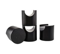 Nelsonerty 4 Pièces Support de Câble HiFi Support de Support Cadre Antichoc Pied Multifonction Câble de Haut-Parleur Coussin de Remorquage Noir
