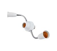 Nelsonerty Adaptateur Répartiteur D'Ampoule, Support de Lumière Réglable, Convertisseur de Douille pour, le Bureau, les Expositions, Support de Lumière 3 Têtes