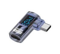 Nelsonerty Adaptateur USB C à 90 Degrés Adaptateur de Type C en Forme de U à Angle Droit Transfert de Données 40 Gbit/S PD 140 W Convertisseur USB 4.0 8K 60 Hz, A