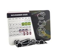 Nelsonerty Calendrier Papier de Course Calendrier de Bureau Décoration de Arrangement D'Itinéraire Calendrier de Course de Formule 2025