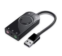 Nelsonerty Carte Son Interface Audio USB Adaptateur Audio Externe pour Microphone 3,5 mm Carte Son pour PC Casque Adaptateur Son USB