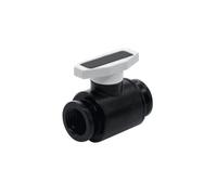Nelsonerty Kit de Refroidissement par à Double Filetage Intérieur G1/4 - Vanne D'Arrêt D' pour Tuyau Rigide de Fermeture de Canalisation Blanc et Noir