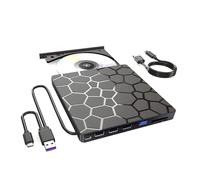 Nelsonerty Lecteur DVD RW Externe USB 3.0 Type C 7 en 1 Interface Slim DVD Graveur CD Lecteur Lecteur Lecteur Optique pour Ordinateur Portable PC