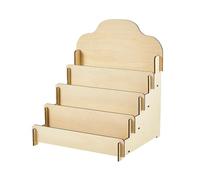 Nelsonerty Présentoir de Cartes de Vœux en Bois Présentoir D'Autocollants Support de Rangement D'Échelle Amovible Portable