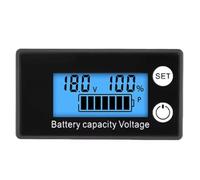 Nelsonerty Voltmètre de Batterie DC 8-100V Indicateur de Capacité Compteur de Puissance Lithium LiFePO4 Cellule Plomb-Acide 12V 24V 48V Écran LCD A