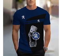 nelyouno T-Shirt Homme, pour Peugeot Léger Décontractés T-Shirt Chemises T-Shirt Homme Sportswear Car Enthusiast Clothing,F-2XL