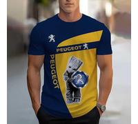 nelyouno T-Shirt Homme, pour Peugeot Léger Décontractés T-Shirt Chemises T-Shirt Homme Sportswear Car Enthusiast Clothing,A-3XL