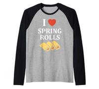 Nem Food Funny Simple Quote I Love Spring Rolls Manche Raglan