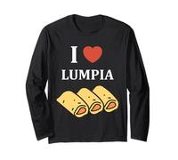 Nem Food Funny Spring Roll Simple Quote i Love Lumpia Manche Longue