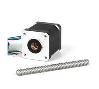 NEMA 17 48mm non-captive stepper electronic starter with Tr8*8 lead screw 100mm-400mm threaded for options IINKUEYK(400mm Tr8,NEMA17 48mm T8-8)