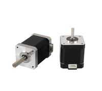 Nema 17 Stepper Motor 48 mm 60 mm Height 42 mm Square 17HS8401 17HS8401S 2 Phase 4 Lead Bipolaire 1,8° avec câble Black Silver pour imprimante 3D extrudeuse CNC XYZ Axis (42-48 noir)