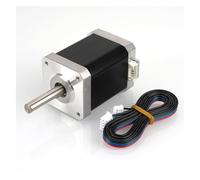 Nema 17 Stepper Motor 48 mm 60 mm Height 42 mm Square 17HS8401 17HS8401S 2 Phase 4 Lead Bipolaire 1,8° avec câble Black Silver pour imprimante 3D extrudeuse CNC XYZ Axis (42-60 Sliver)