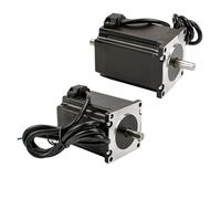 Nema23 57HS76 Stepper Motor 2 Phase 4-Leads 1.8N.m 3A 76mm Length D 6.35mm/8mm for CNC 3D Printer Monitor Equipment(8mm Dual shaft)