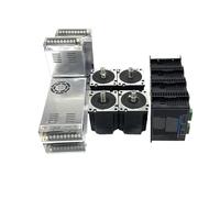 Nema34 Stepper Motor Drive 400W Power Supply Kit 1-4 Axis 86 Motor 2PH 6A 14mm Shaft 4.5/8.5/12NM For CNC Engraving Machine(3Kit,8.5Nm)