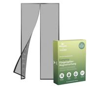 Nematek Moustiquaire magnétique de qualité supérieure, 60 x 180 cm, pour porte de balcon, camping-car et caravane, aimants puissants, noir