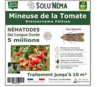 Nématodes, Traitement biologique, Steinernema Feltiae, mineuse de la tomate, 5 millions, traitement tuta absoluta