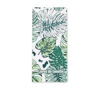 Nemau - Étui Livret de Famille -Format Français - Housse en Gomme Expansée Souple & Résistante - Protège-Livret Imperméable - Fabrication Française - Modèle Feuilles Monstera