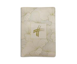 Nemau - Poche Garde Ordonnance - Gomme Expansée Nacrée - Fabriqué en France - Etui pour Ordonnance, Feuilles de Soins, Cartes Vitale et Mutuelle, Assurance Santé - Modèle Feuille Dorée