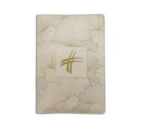 nemau - Pochette Garde Ordonnance - Gomme Expansée Nacrée - Fabriqué en France - Étui pour Ordonnance, Feuilles de Soins, Carte Vitale, Carte Mutuelle, Carte d’Assurance Santé - Modèle Feuille dorée