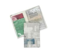 nemau - Porte Papier véhicule 2 Volets avec Étui 3 Volets Transparent - Fabrication Française - Protège Documents Auto Durable - Matière Gomme Expansée - Modèle Abstrait Gris et Bleu