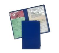 nemau - Porte Papier véhicule 2 Volets avec Étui 3 Volets Transparent - Fabrication Française - Protège Documents Auto Durable - Matière Gomme Expansée - Modèle Bleu Royal