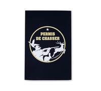 nemau - Porte Permis de Chasser 3 Volets - Gomme Expansée - Fabriqué en France - Étui Protection Document Chasse - Compatible Carte et Assurance Chasseur - Modèle Gibiers et Cervidés