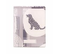 nemau - Protège Carnet de Santé Chien - Petit Format - Décor Chien Gris | 2 formats disponibles : petit 12 x 17 cm ou grand 16 x 23 cm, compatible passeport animal, fabrication française