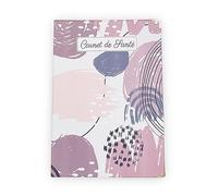 Nemau - Protège Carnet de Santé en Simili Cuir - Fabriqué en France - Étui Carnet Bébé Enfant Fille ou Garçon Adulte - Format Maternité Standard - Idée Cadeau Naissance - Modèle Abstrait Rose et Gris