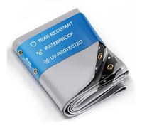 NEMAXX® Bâche Premium Imperméable 200x300cm - Protection PVC 450 g/m² Résistante aux UV Œillets Bois, Jardin, Toit & Construction - Protection Hivernale - Gris - 6m²