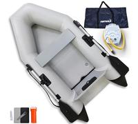 NEMAXX® Bateau gonflable 230/330/380 cm pour 2/5/7 personnes - Bateau à pagaie/de pêche et à rames - Plancher gonflable/plancher en aluminium/motorisable - incl. pagaies/pompe/sac et kit de réparation