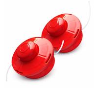 NEMAXX® FS2 Tap & Go tête à Fil (tête de Coupe) - système Semi-Automatique Double Fil - pour débroussailleuse - M10 x 1,25 Filetage à Gauche - 2 mm - diamètre de Coupe 380 mm - Rouge (2 pièces)