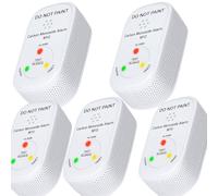 NEMAXX Lot de 5 mini détecteurs d'avertissement CO M10 - Détecteur de monoxyde de carbone compact avec capteur Figaro - Batterie de 10 ans - Certifié selon la norme EN 50291-1 - Alarme bruyante de 85