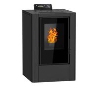 NEMAXX® P6Mi Poêle à granulés 6 kW jusqu’à 120 m³,cycle nettoyage automatique,mode ECO,programme hebdomadaire,télécommande,WiFi-Ready option,arrêt sécurité,protection dépression et surchauffe,Noir