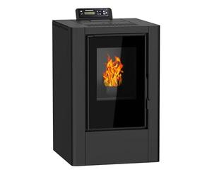 NEMAXX® P6Mi Poêle à granulés 6 kW jusqu’à 120 m³,cycle nettoyage automatique,mode ECO,programme hebdomadaire,télécommande,WiFi-Ready option,arrêt sécurité,protection dépression et surchauffe,Noir