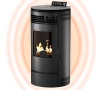 NEMAXX® PR8 Poêle à granulés 8,6 kW jusqu'à 220 m³ - Cycle de nettoyage automatique, ECO1/ECO2, programme hebdomadaire, télécommande, Wi-Fi Ready (en option), protection sous vide et surchauffe