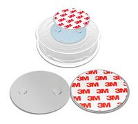 NEMAXX® Support Magnétique pour Détecteur de Fumée 1 Pièce - Support Magnétique Autocollant Ø 60 mm - Installation Rapide et Sûre sans Perçage ni Vis - pour Tous Les Détecteurs de Fumée et d’Incendie