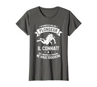 N'embêtez Pas Un Plongeur Il Connaît T-Shirt, Femme, Asphalte, L