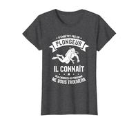 N'embêtez Pas Un Plongeur Il Connaît T-Shirt, Femme, Chiné Foncé, S