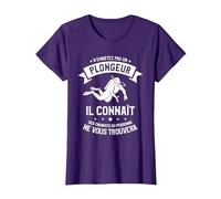 N'embêtez Pas Un Plongeur Il Connaît T-Shirt, Femme, Violet, S