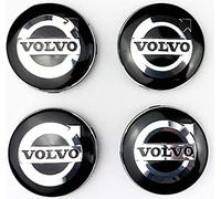 Nemeae Cache-moyeux avec 4pcs 60mm pour Volvo V40 V60 V90 S60 S40 V70 XC70 XC60 XC90 Course Centre de Roue de Voiture Capuchon Capuchon Côte de Voiture Badge Stickers Emblème Capuchons Moyeu Roue