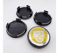 Nemeae Cache-moyeux avec 4pcs 65mm pour Jaguar XF XJ-S XJ-6 X-Type XE S-Type F-Pace F-Type XK8 XK XKR XFR Course Centre de Roue de Voiture Capuchon Capuchon Côte Voiture Badge Emblème Capuchons,D1