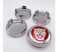 Nemeae Cache-moyeux avec 4pcs 65mm pour Jaguar XF XJ-S XJ-6 X-Type XE S-Type F-Pace F-Type XK8 XK XKR XFR Course Centre de Roue de Voiture Capuchon Capuchon Côte Voiture Badge Emblème Capuchons,A2