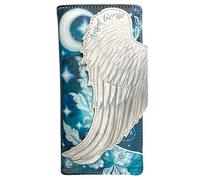 Nemesis Now Angel Wings Porte-Monnaie avec Plumes Blanches en Relief, Bleu, 18,5 cm