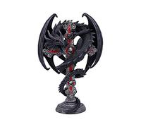 Nemesis Now Anne Stokes Bougeoir en Croix Motif Dragon Gardien Noir 26,5 cm